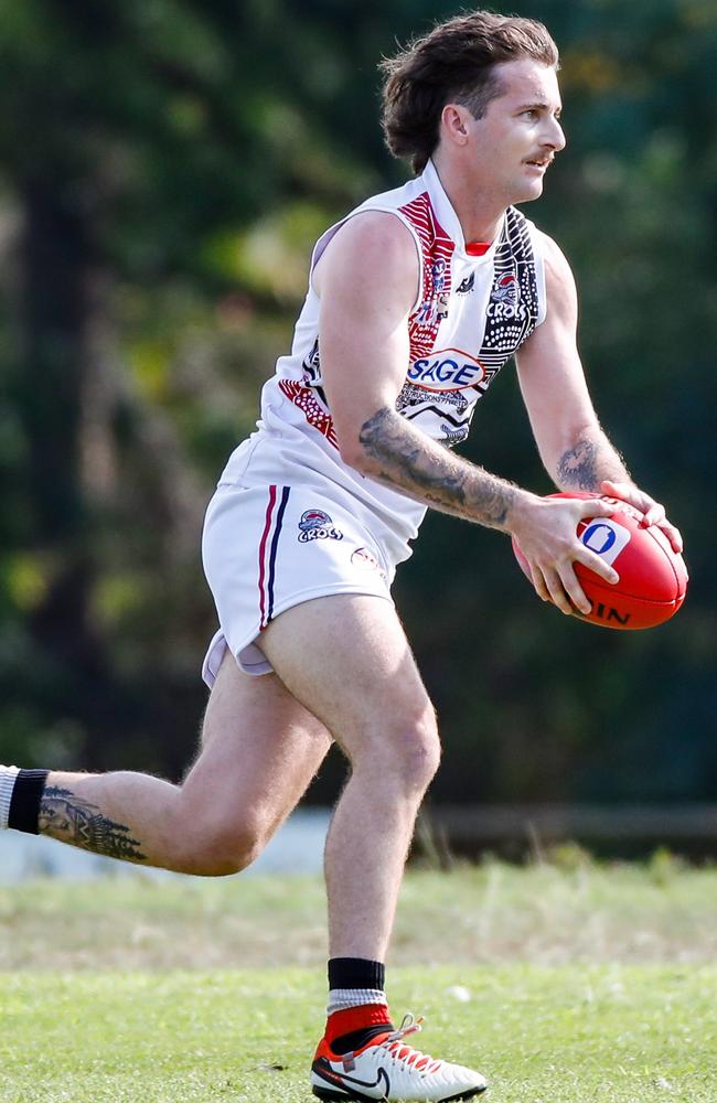 Beau Schwarze has been pivotal for Southern Districts success early on in the 2023-24 NTFL season. Picture: Celina Whan / AFLNT Media