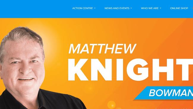 Matthew Knight is running as the One Nation candidate in Bowman. Picture: Contributed