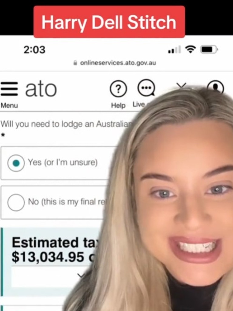 Gold Coast woman Marina Askew-Panetta showed her whopping tax bill on TikTok, prompting swift online backlash over the figures. Picture: Supplied / TikTok