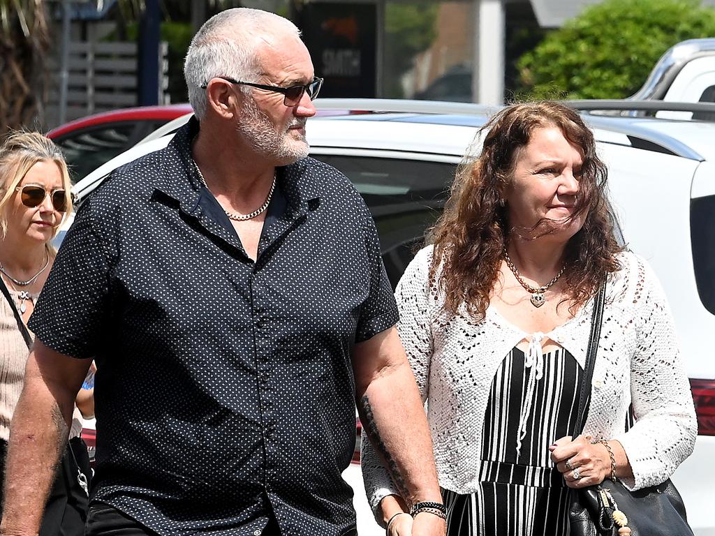 Susan Marcus (right) arrives at the Maroochydore court for the sentencing of the teen who caused the crash which killed her daughter Kelsie. Picture: NewsWire / John Gass