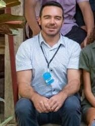 Shark attack victim and Elliston Area School teacher Simon Baccanello. Picture: Canggu Community School