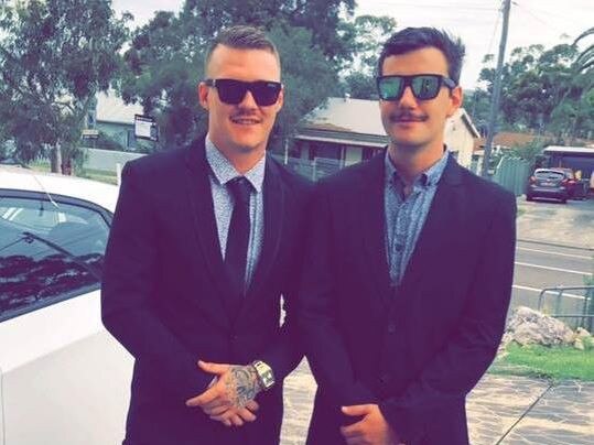 Max Crimmins (left) was jailed for recklessly assaulting his flatmate Nathan Joyce (right). Picture: Facebook