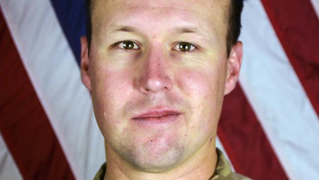 US Army Sgt John Perry was killed in a suicide bombing in Bagram, Afghanistan. His family said they were booed on a flight as they travelled to meet his remains. Picture: AP/Department of Defense