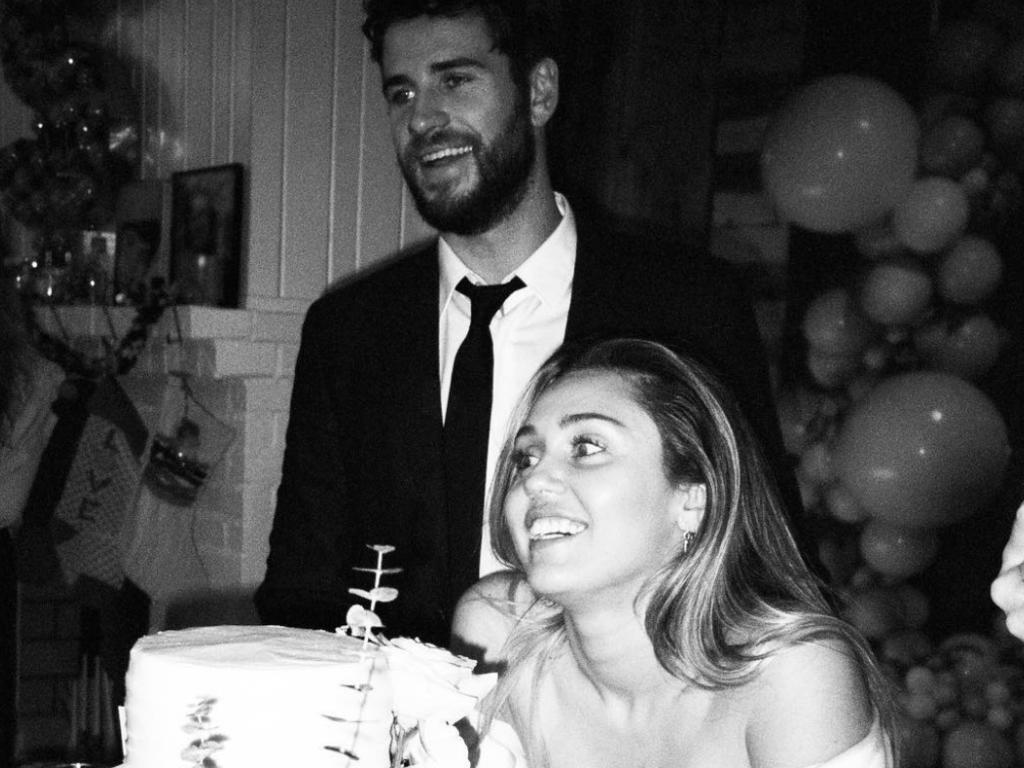 Cyrus and Hemsworth tied the knot late last year. Picture: Instagram/@mileycyrus