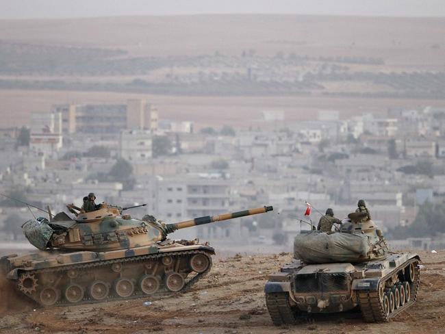 Turks and tanks ... Turkey’s ‘watch and wait’ attitude was condemned by many western nations. Picture: Gokhan Sahin/Getty Images