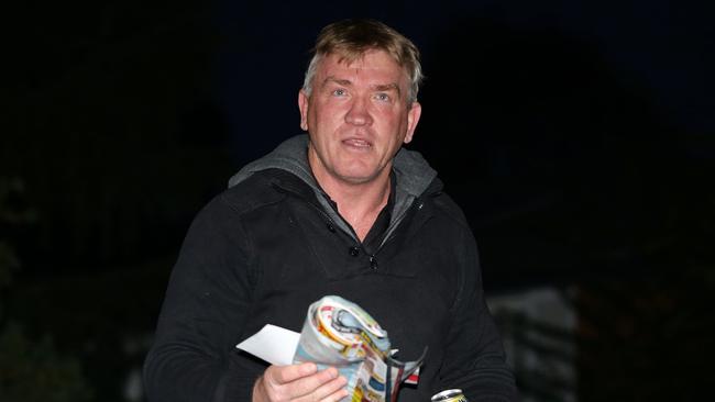 Garry Jack father of Sydney Swans player Kieren Jack arriving at his Cherrybrook home, he says he is heartbroken by the rift with his son. Picture: Jonathan Ng