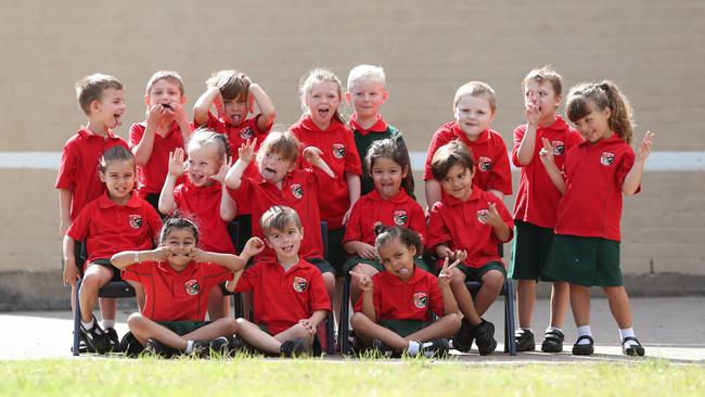 A knockout of funny faces for Wyoming Public School’s KO class. Picture: Sue Graham