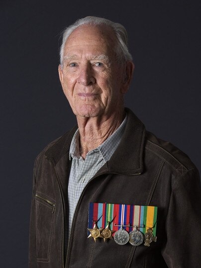 Lyall Ellers with his medals. Picture: Australian War Memorial