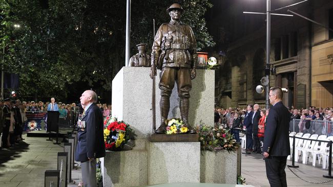 The dawn service at Martin Place, Sydney, Australia. Picture: Bill Hearne