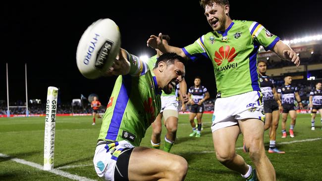 Jordan Rapana enjoyed a knockout season with Canberra. Picture: Brett Costello