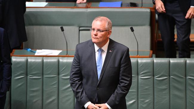 Prime Minister Scott Morrison before delivering the National Apology to survivors of child sexual abuse in the House of Representatives at Parliament House in Canberra, Monday, October 22, 2018. (AAP Image/Mick Tsikas) NO ARCHIVING