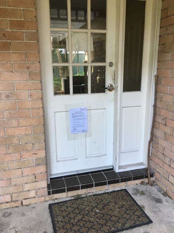 A letter from council pictured which was left on the front door of the family home. Picture: Sam Ruttyn