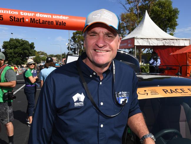 Tour Down Under race director Mike Turtur poses for a photograph before stage five from McLaren Vale to Willunga Hill, South Australia, Saturday, January 20, 2018. (AAP Image/Dan Peled) NO ARCHIVING, EDITORIAL USE ONLY