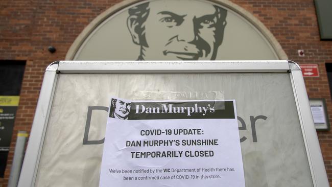 Closed sign at Dan’s in Sunshine. Picture: David Geraghty