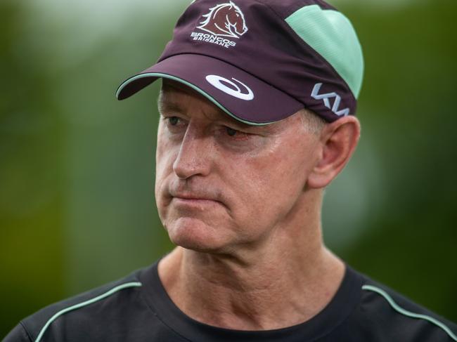 Broncos Head coach Michael Maguire in Toowoomba. at the Fan Day at the Clive Berghofer Stadium. 15th February 2025; pic David Martinelli