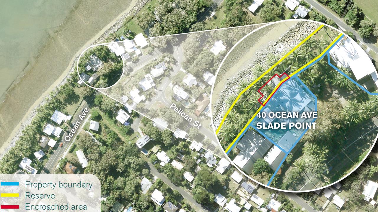 The owners of 40 Ocean Ave, Slade Point applied to Mackay Regional Council to acquire a part of a reserve. Picture: Mackay Regional Council