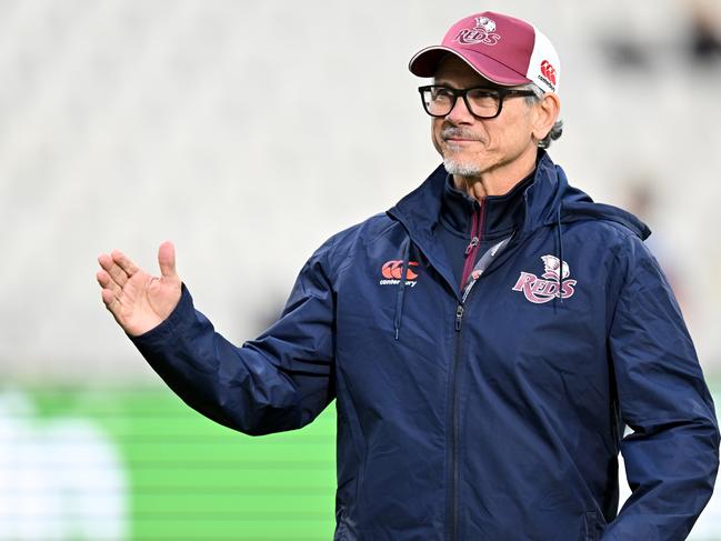 Reds coach Les Kiss has guided Queensland to the Super Rugby Pacific finals series. Picture: Kai Schwoerer/Getty Images