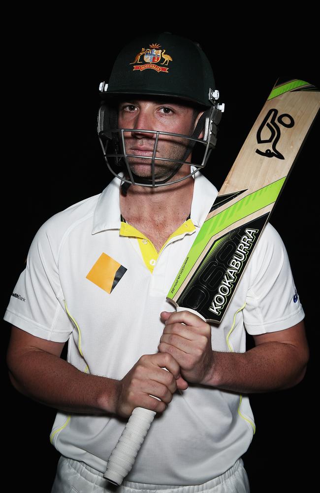 Phillip Hughes in Australian colours in 2013.