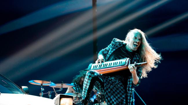 Estrin thrilled the Eurovision crowd with his keytar skills in Liverpool. Picture: Supplied / EBU.