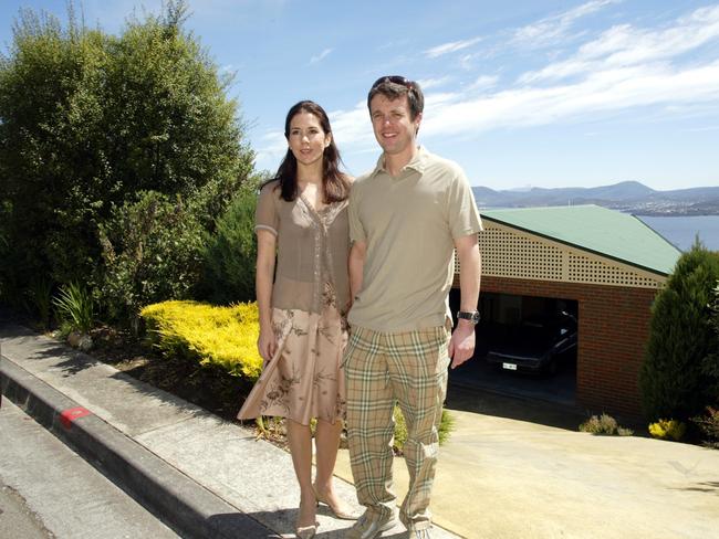 The newly-engaged couple take a visit to Mary’s home in Sandy Bay, Tasmania. Picture: News Limited