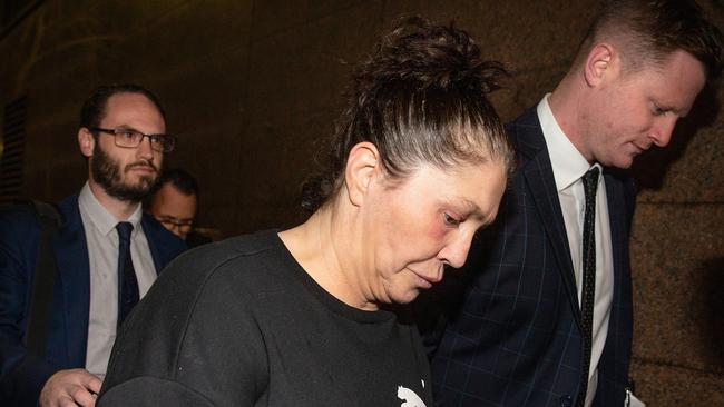 Roberta Williams leaves Melbourne Magistrates’ Court after receiving bail. Picture: Mark Stewart