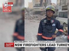 Australian firefighters take charge of search and rescue efforts in Turkey