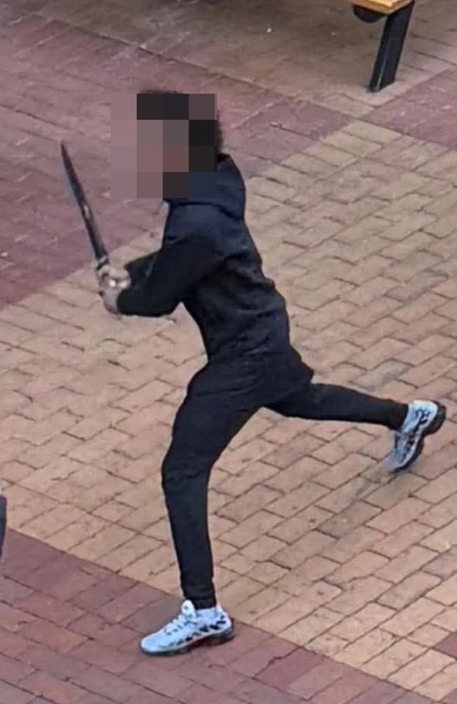The fighting at Northland escalated as members of both groups lashed each other with machetes. Picture: Facebook