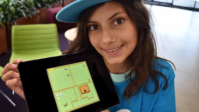 Mikaela Schwarz took part in Code Camp at Immanuel College. Picture: Colleen Young