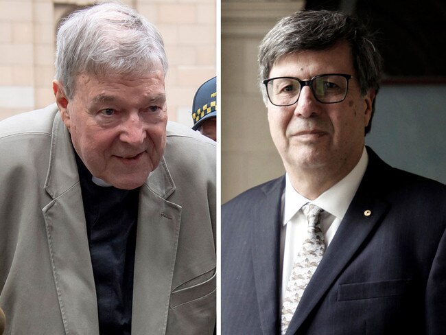 Cardinal George Pell and judge Mark Weinberg.