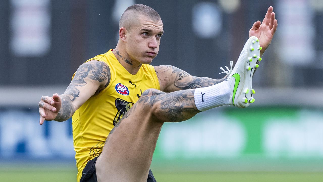 Dustin Martin has been a standout at Tigers training over summer. Picture: Jake Nowakowski