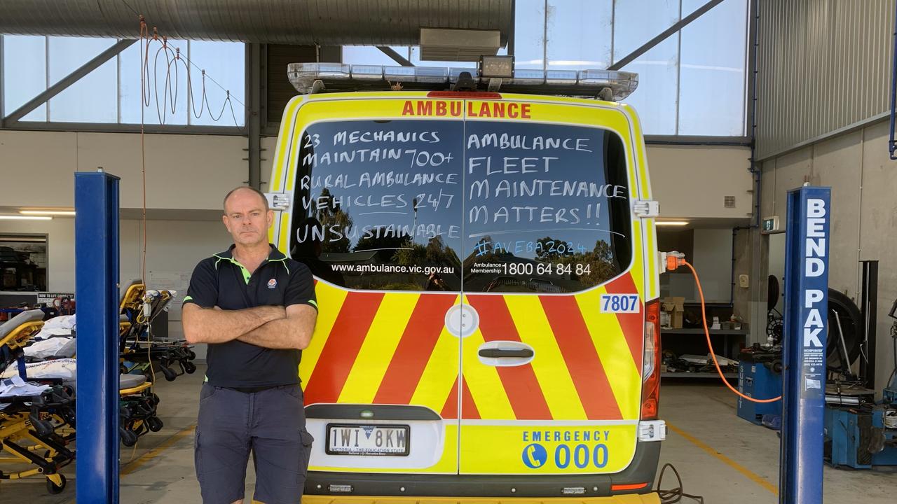 Ambulance fleet maintenance officer, Kevin Haley, from Bendigo. Regional fleet maintenance officers will be striking on Monday.