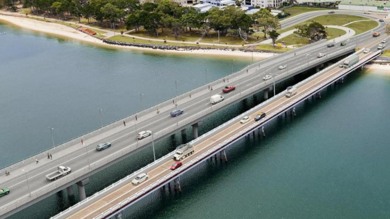 Concept images of a second Bribie Island bridge. Picture: Facebook/Steven Miles