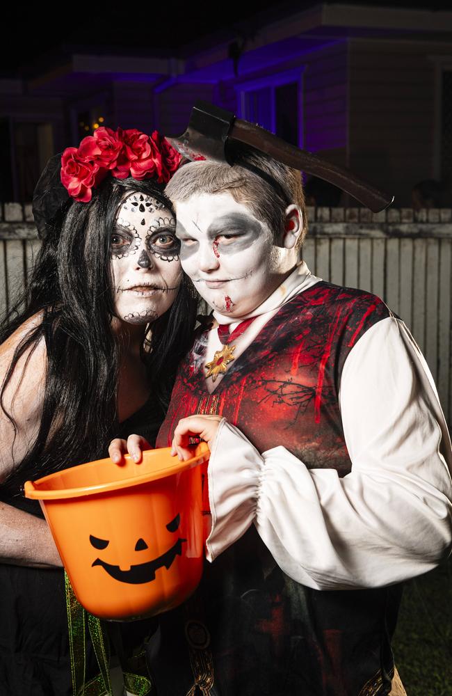 Sharna and Thomas Cherry on Halloween, Thursday, October 31, 2024. Picture: Kevin Farmer