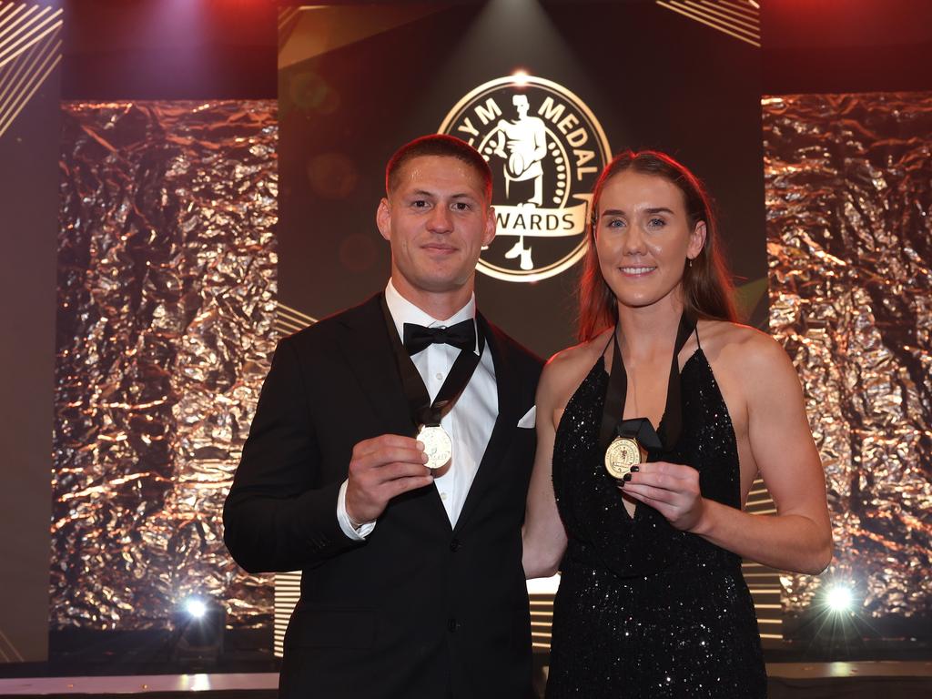 While Upton was unstoppable in 2023, claiming the NRLW Dally M medal, her grandfather was battling cancer. Picture: Getty Images