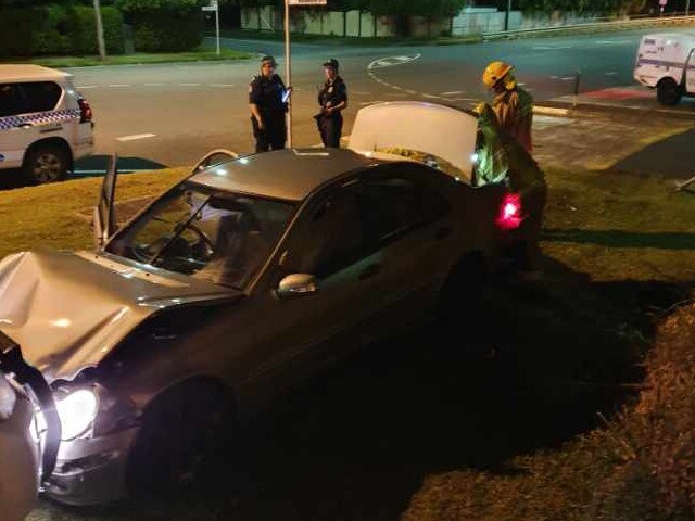 A Yeppoon family holidaying in Mackay woke to a bang early Tuesday morning, colliding with their car. Picture: Joanne Hallan