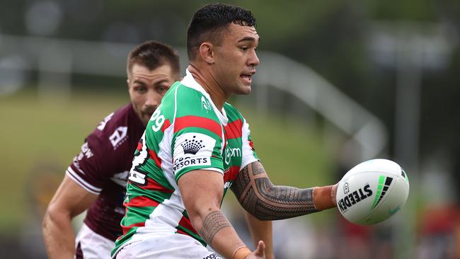 Jaydn Su’A is in the sights of the Sea Eagles. Picture: Cameron Spencer/Getty Images