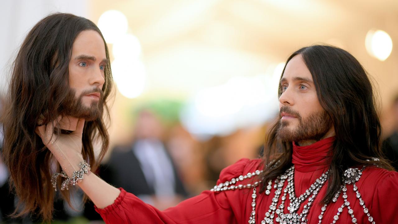 Leto’s 2019 Met Gala look, aka “what could’ve happened if my rope snapped.” Neilson Barnard/Getty Images