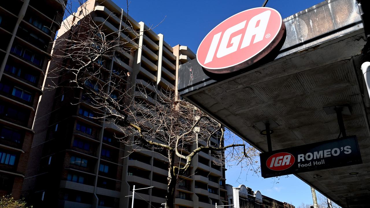 IGA parent Metcash added. Picture: NCA NewsWire / Jeremy Piper