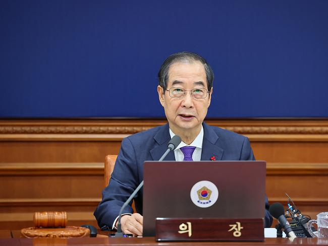 South Korea's Prime Minister Han Duck-soo is now the acting President. Picture: AFP