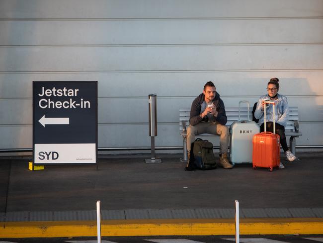 15th April 2022. The Daily Telegraph. NewsMascot Sydney , NSW.Pics by Julian Andrews.Pictures taken at Sydney Kingsford Smith Airport where things were working very smoothly despite the predicted travel chaos continuing today.These photographs take at the T2 Terminal (Virgin/Jetstar).