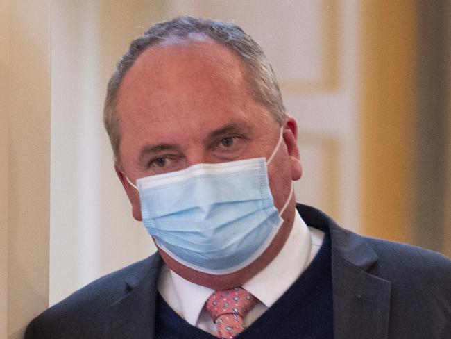 CANBERRA, AUSTRALIA - NewsWire Photos JULY 2, 2021:  Deputy Prime Minister of Australia, Barnaby Joyce at the swearing-in ceremony at Government House in Canberra. Picture: NCA NewsWire / Martin Ollman