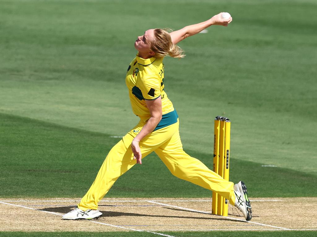 Kim Garth took the key wicket of Jemimah Rodrigues. Picture: Getty Images