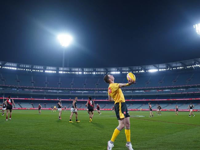 A general view is seen during the Round 4 AFL match between the Essendon Bombers and the Carlton Blues at the MCG in Melbourne, Saturday, June 27, 2020. (AAP Image/Michael Dodge) NO ARCHIVING, EDITORIAL USE ONLY