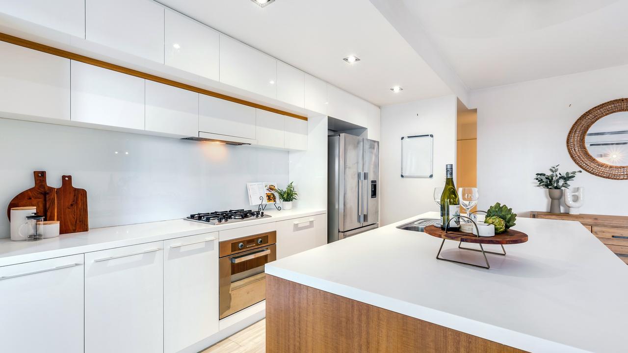 The modern kitchen has plenty of storage space. Picture: Supplied