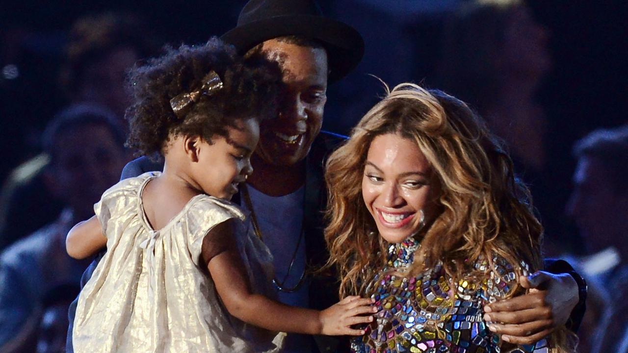 Beyonce with husband Jay Z and daughter Blue Ivy in 2014. Picture: AFP