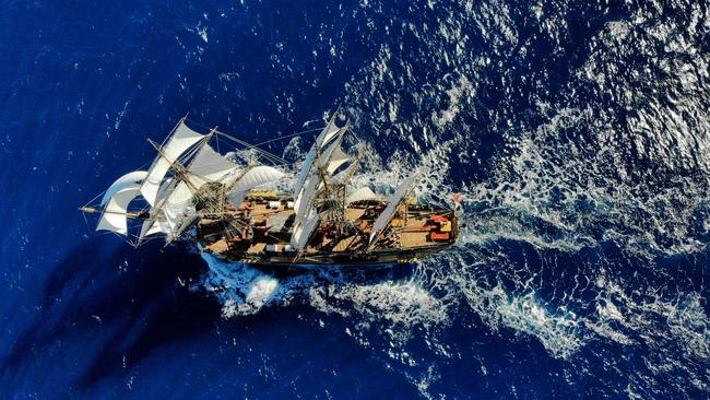 The voyage of the HMB Endeavour from Noumea, New Calendonia to Sydney. Picture: Toby Zerna