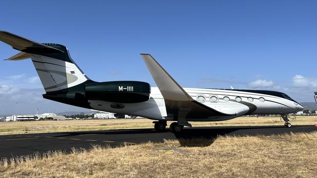 A chartered jet at Adelaide Airport. Picture: Danielle Hremias / AAL