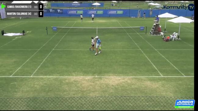 Replay: Australian Junior Grasscourt Championships Day 4 -  Tommy Camus/Jobe Dikkenburg [1] v Christopher Manton/Ayush Salunkhe [4] -  Under-12 Boys Doubles SF