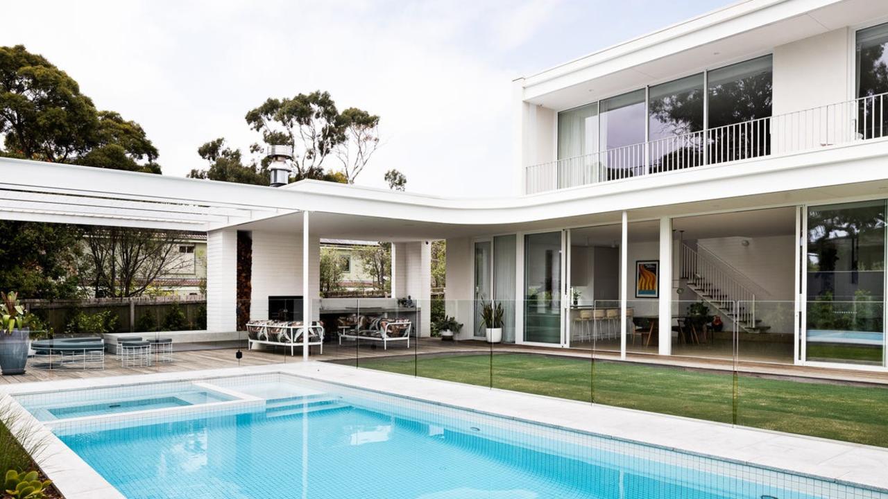 Influencer Steph Claire Smith and husband Josh Miller’s new $7m Brighton home, featuring a resort-style pool.