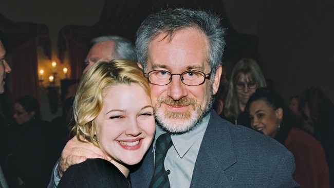 Barrymore, with Steven Spielberg in 1999, has described him as the only parental figure in her life. Picture: Berliner Studio/Beimages/Shutterstock/The Times